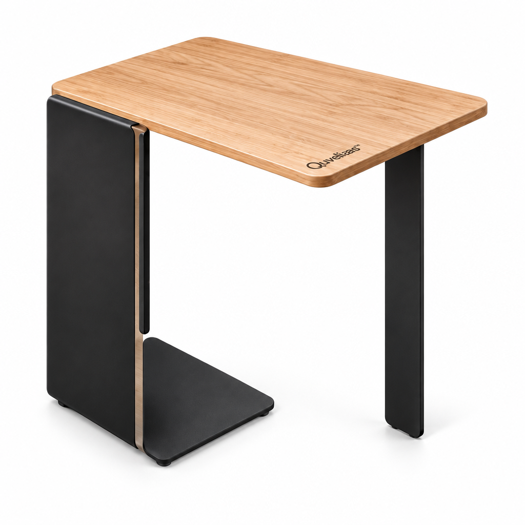 Quveliaas™ Foldable Sofa Side Table | Space-Saving Table with Wood-Look Top image 3