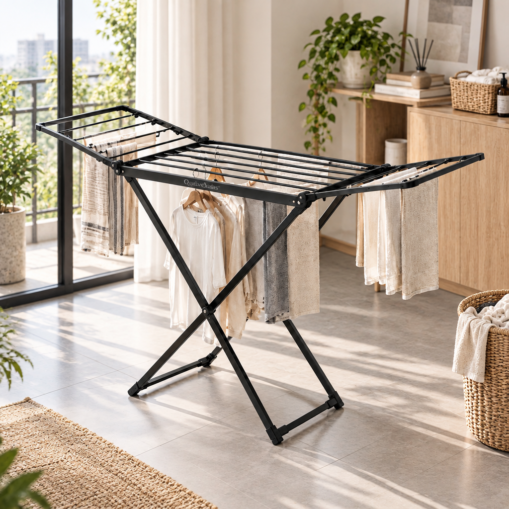 Quveliaas™ Folding Laundry Drying Rack | Spacious Drying Space with Metal Frame image 2