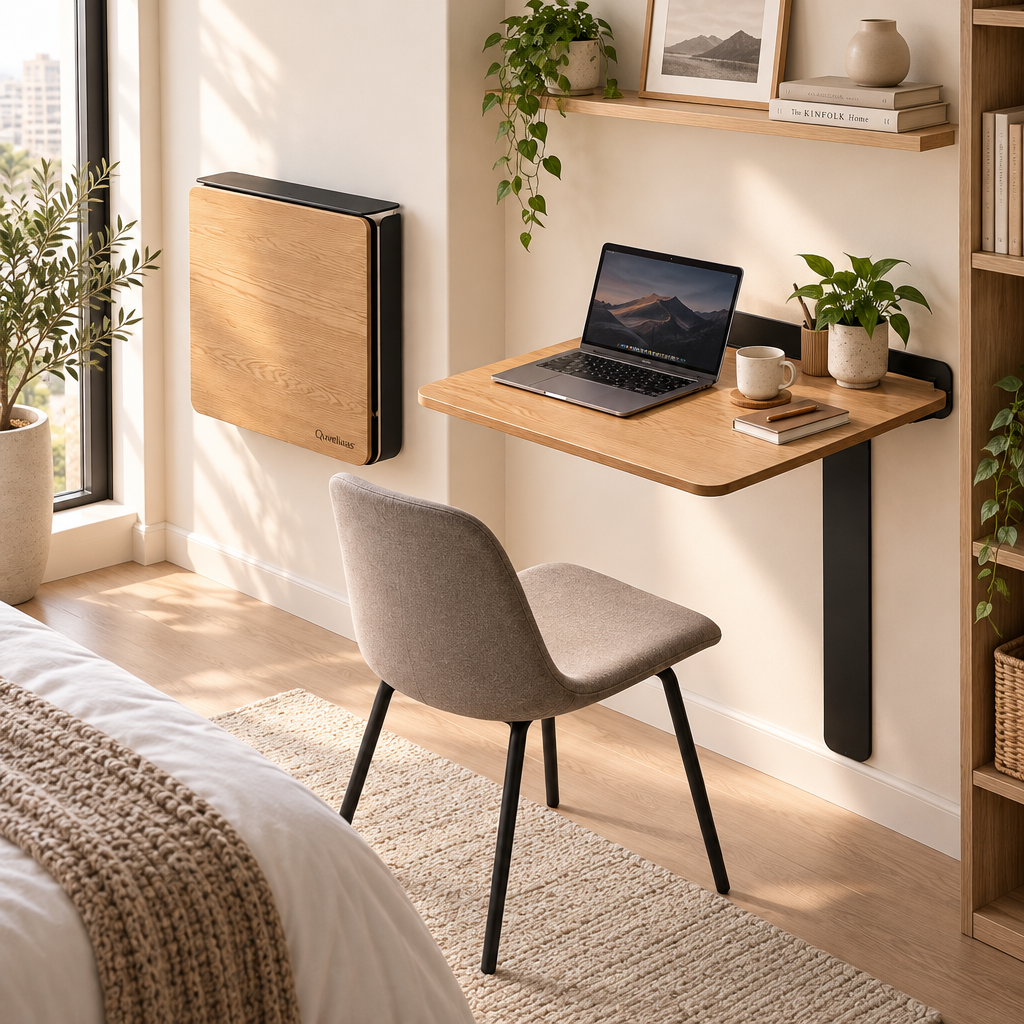 Quveliaas™ Wall-Mounted Folding Desk | Space-Saving Work Surface for Small Spaces image 2