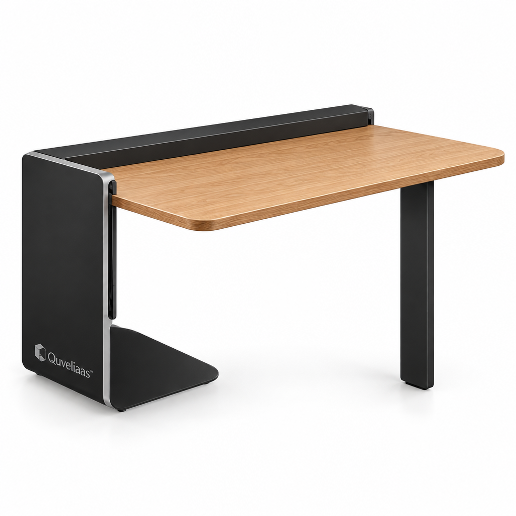 Quveliaas™ Wall-Mounted Folding Desk | Compact Wood-Look Workstation image 3