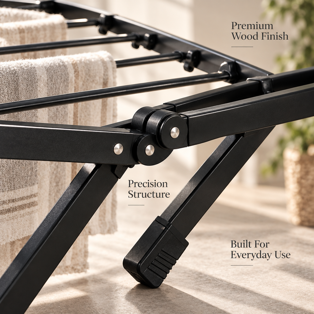 Quveliaas™ Folding Laundry Drying Rack | Spacious Drying Space with Metal Frame image 5